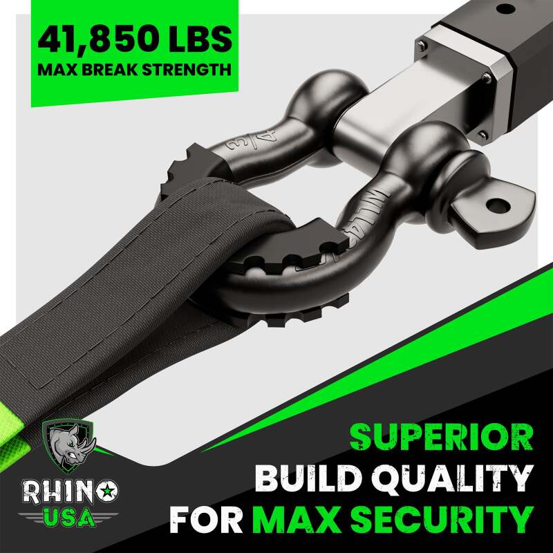 Rhino USA 3/4In D-Ring Shackle Set (2-Pack) Matte Black Rhino USA Shackle Kits  AXOPROS