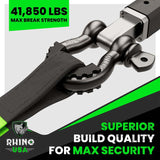 Rhino USA 3/4In D-Ring Shackle Set, Pack Of 2 (Black) Rhino USA Shackle Kits  AXOPROS