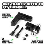 Rhino USA 6In Heavy Duty Drop Hitch - 2In (Black) Rhino USA Hitch Racks  AXOPROS