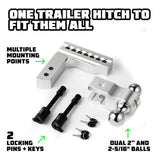 Rhino USA 6In Heavy Duty Drop Hitch - 2In (Silver) Rhino USA Hitch Accessories  AXOPROS