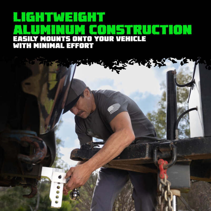 Rhino USA 6In Heavy Duty Drop Hitch - 2In (Silver) Rhino USA Hitch Accessories  AXOPROS