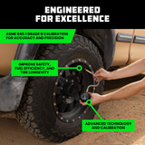 Rhino USA 75 Psi Analog Heavy Duty Tire Pressure Gauge Rhino USA Gauges  AXOPROS