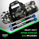 Rhino USA 7/8In X 30Ft Kinetic Rope Recovery Kit W/Soft Shackles (Blue) Rhino USA Cargo Tie-Downs  AXOPROS