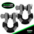 Rhino USA 8T Super Shackle 2-Pack (Gray) Rhino USA Shackle Kits  AXOPROS