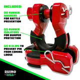 Rhino USA 8T Super Shackle 2-Pack (Red) Rhino USA Shackle Kits  AXOPROS