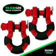 Rhino USA 8T Super Shackle 2-Pack (Red) Rhino USA Shackle Kits  AXOPROS