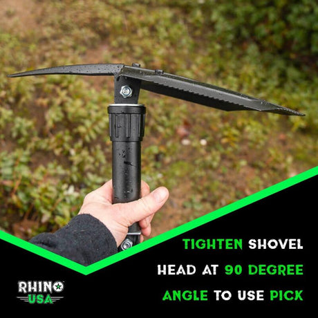 Rhino USA Folding Recovery Shovel W/Pick Rhino USA Camping Equipment  AXOPROS