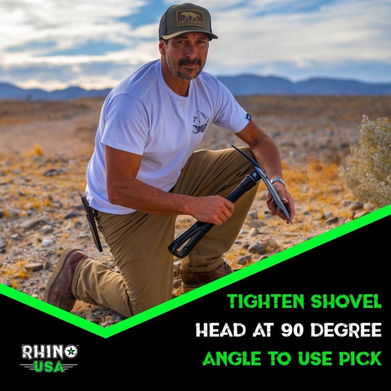 Rhino USA Folding Recovery Shovel W/Pick Rhino USA Camping Equipment  AXOPROS