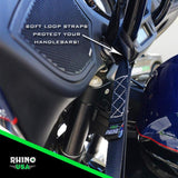 Rhino USA Heavy Duty Ratchet Tie-Down 4-Pack Black 1.6In X 15Ft Rhino USA Cargo Tie-Downs  AXOPROS