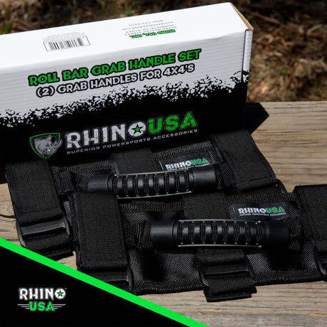 Rhino USA Heavy-Duty Roll Bar Grab Handles Rhino USA Handlebars  AXOPROS
