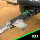 Rhino USA Kinetic Energy Recovery Rope (1In X 30Ft) Gray Rhino USA Cargo Tie-Downs  AXOPROS