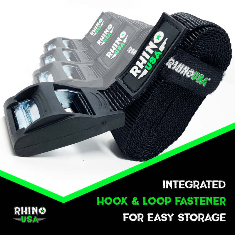 Rhino USA Lashing Straps 1In X 12Ft - Set Of 4 Rhino USA Tow Straps  AXOPROS
