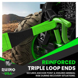 Rhino USA Recovery Tow Strap 3Inx20Ft (Black) Rhino USA Tow Straps  AXOPROS
