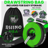 Rhino USA Recovery Tow Strap 4Inx30Ft (Green) Rhino USA Tow Straps  AXOPROS