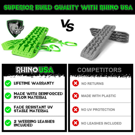 Rhino USA Recovery Traction Boards - Black (Pair) Rhino USA Recovery Boards  AXOPROS
