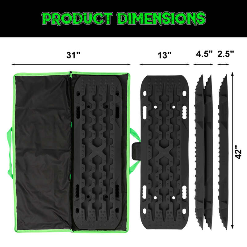 Rhino USA Recovery Traction Boards - Black (Pair) Rhino USA Recovery Boards  AXOPROS