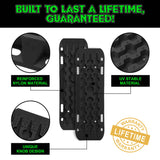 Rhino USA Recovery Traction Boards - Black (Pair) Rhino USA Recovery Boards  AXOPROS