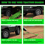 Rhino USA Recovery Traction Boards - Green (Pair) Rhino USA Recovery Boards  AXOPROS