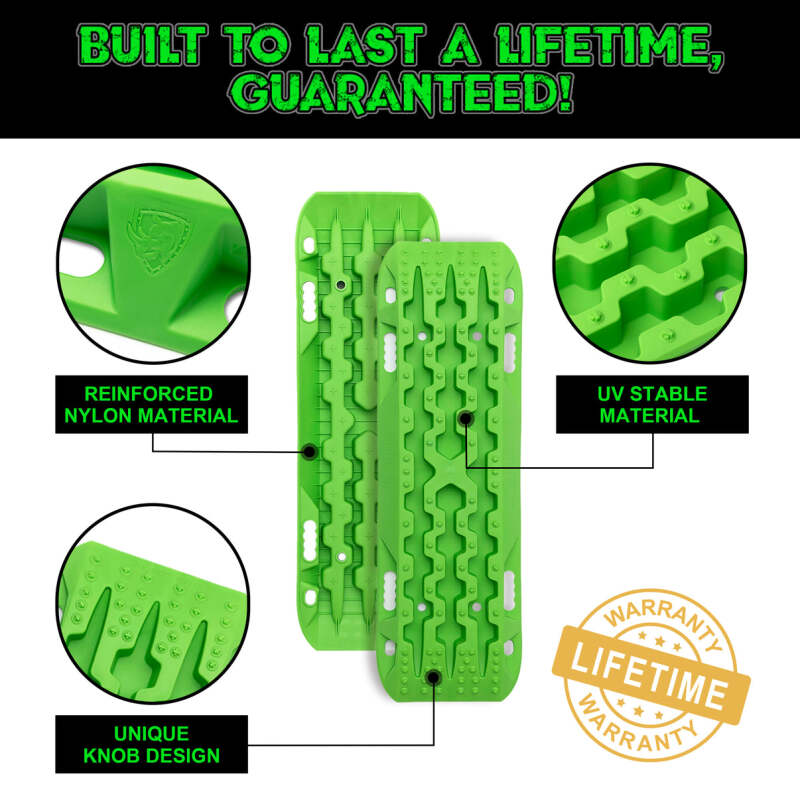 Rhino USA Recovery Traction Boards - Green (Pair) Rhino USA Recovery Boards  AXOPROS