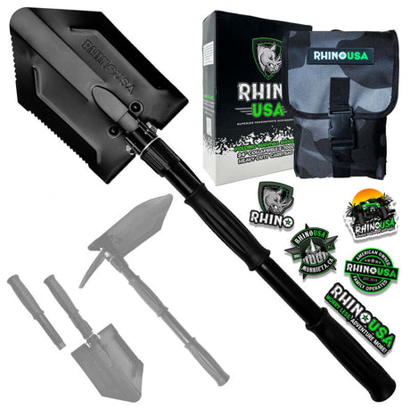 Rhino USA Straight Handle Recovery Shovel W/Pick Rhino USA Camping Equipment  AXOPROS