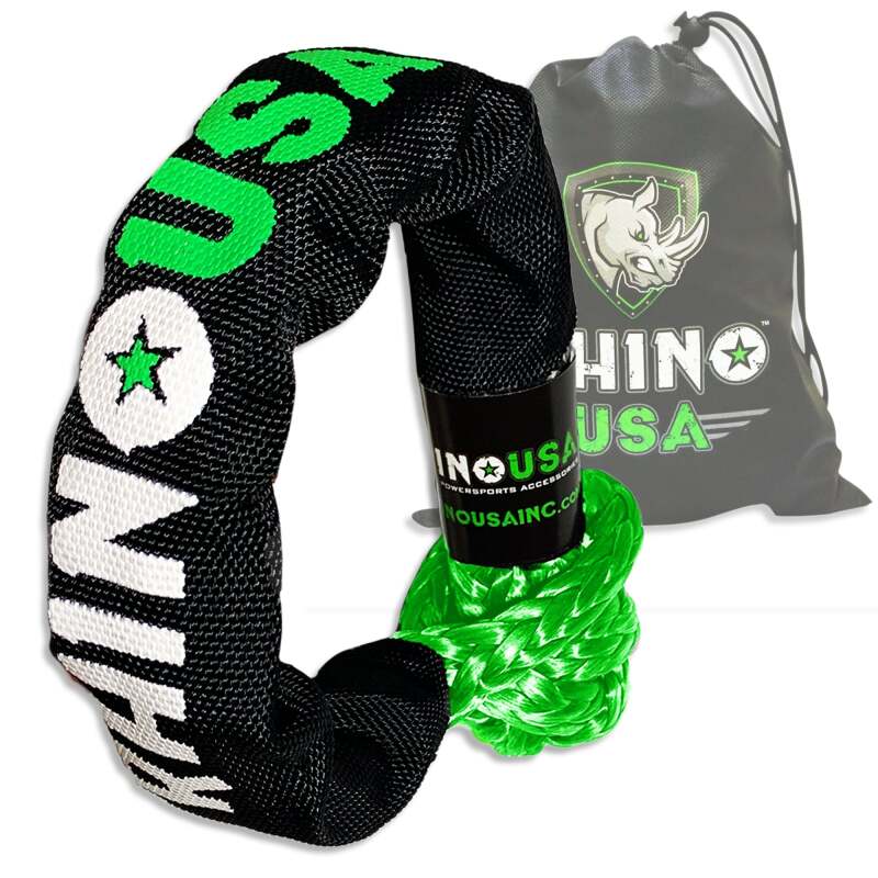 Rhino USA Synthetic Soft Shackle Green Rhino USA Shackle Kits  AXOPROS