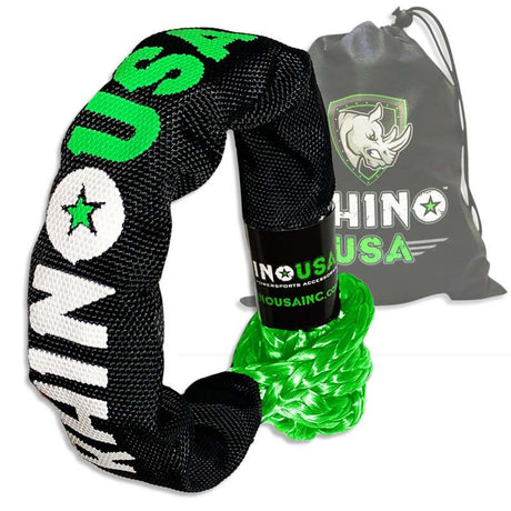 Rhino USA Synthetic Soft Shackle Green Rhino USA Shackle Kits  AXOPROS