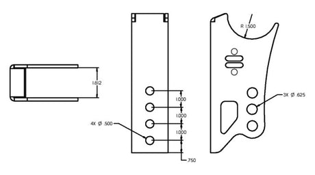 Ridetech Weld On Rear Axle Bracket for Bolt-On 4 Link Ridetech Brackets  AXOPROS