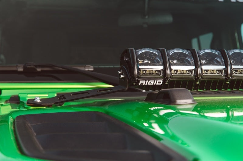 Rigid Industries 2018 Jeep JL - Hood Mount Kit - Mounts 20in Adapt Series Rigid Industries Light Mounts  AXOPROS