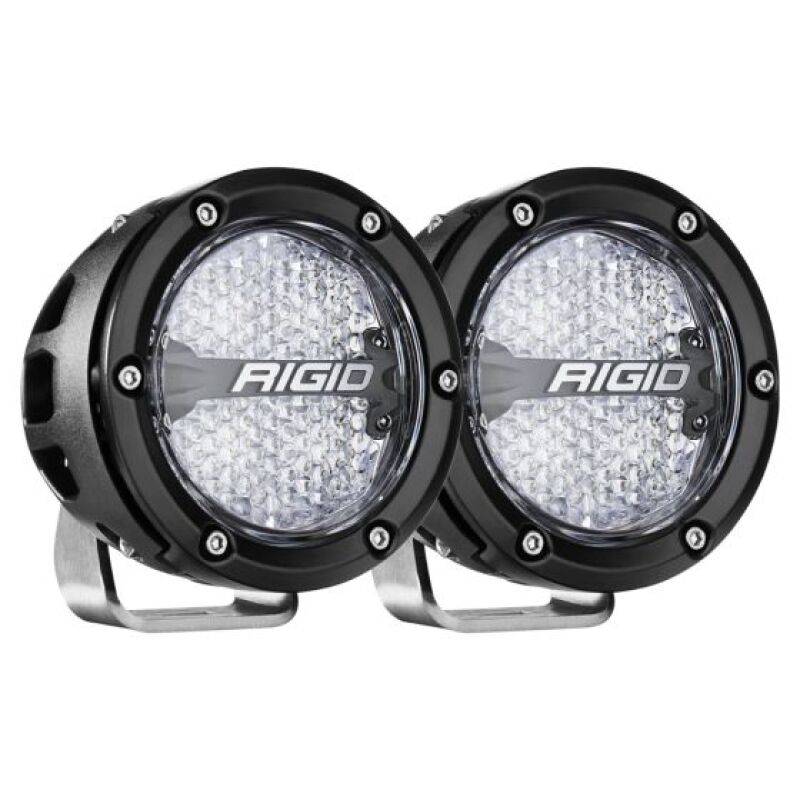 Rigid Industries 360-Series 4in LED Off-Road Diffused Beam - RGBW Backlight (Pair) Rigid Industries Light Bars & Cubes  AXOPROS