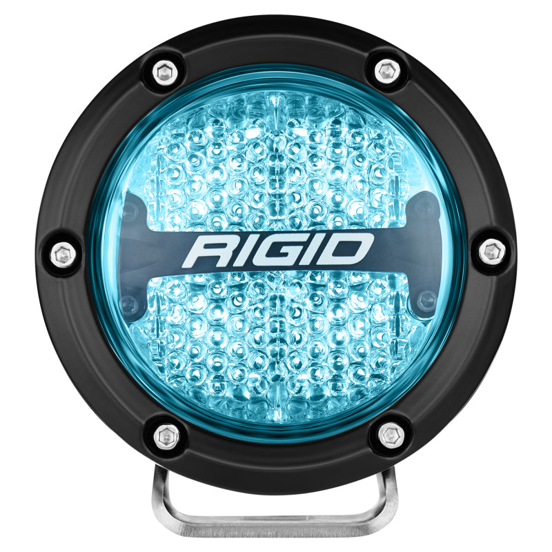 Rigid Industries 360-Series 4in LED Off-Road Diffused Beam - RGBW Backlight (Pair) Rigid Industries Light Bars & Cubes  AXOPROS