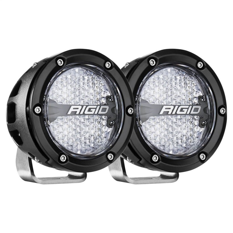 Rigid Industries 360-Series 4in LED Off-Road Diffused Beam - RGBW Backlight (Pair) Rigid Industries Light Bars & Cubes  AXOPROS