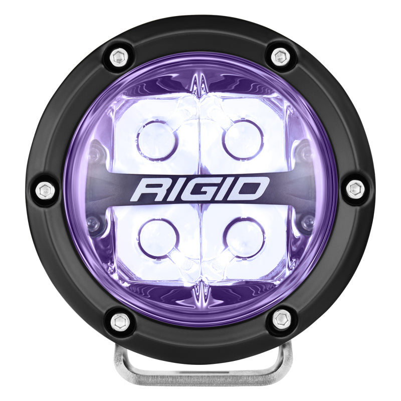 Rigid Industries 360-Series 4in LED Off-Road Spot Beam - RGBW (Pair) Rigid Industries Light Bars & Cubes  AXOPROS