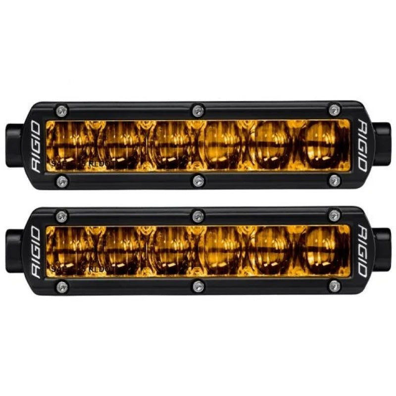 Rigid Industries 6in SR-Series Pro Dot / SAE Fog Lights (Pair) - Selective Yellow Rigid Industries Light Bars & Cubes  AXOPROS