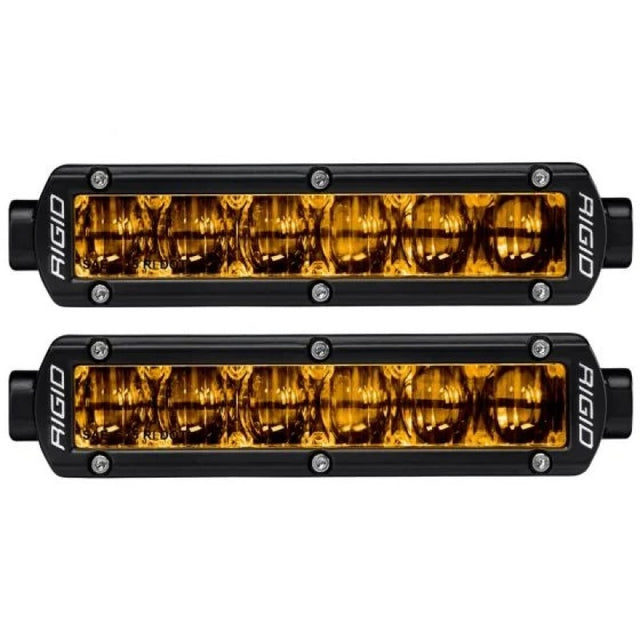 Rigid Industries 6in SR-Series Pro Dot / SAE Fog Lights (Pair) - Selective Yellow Rigid Industries Light Bars & Cubes  AXOPROS