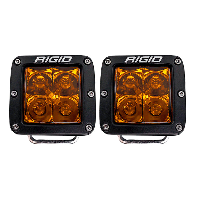 Rigid Industries D-Series Spot w/ Amber PRO Lens (Pair) Rigid Industries Light Bars & Cubes  AXOPROS