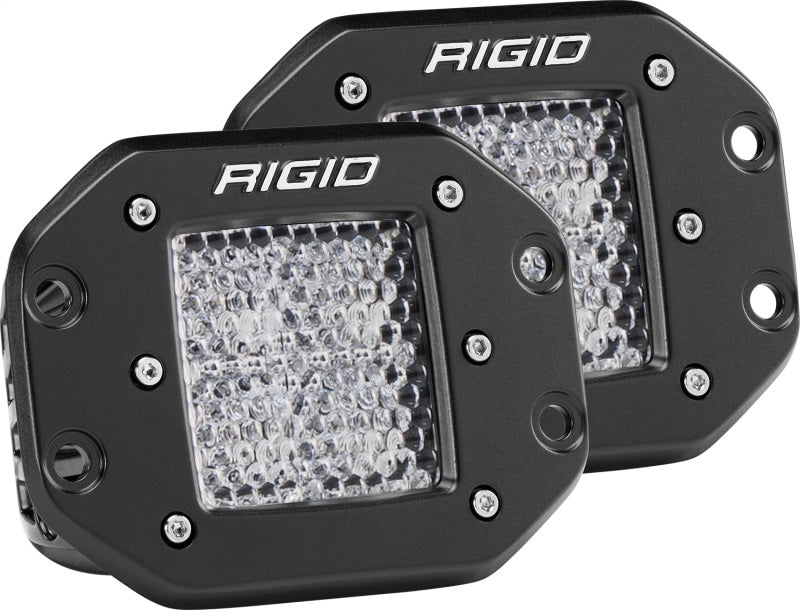 Rigid Industries Dually - Flush Mount - 60 Deg. Lens - Set of 2 Rigid Industries Light Bars & Cubes  AXOPROS