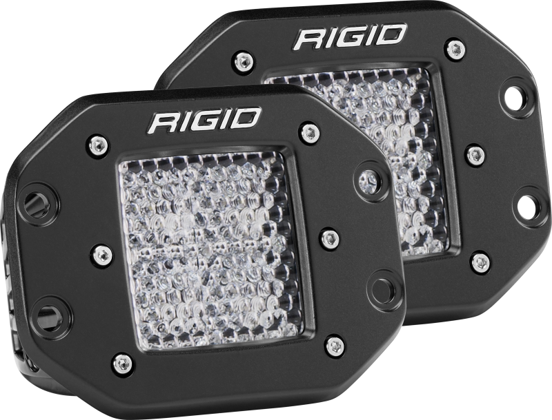 Rigid Industries Dually - Flush Mount - 60 Deg. Lens - Set of 2 Rigid Industries Light Bars & Cubes  AXOPROS