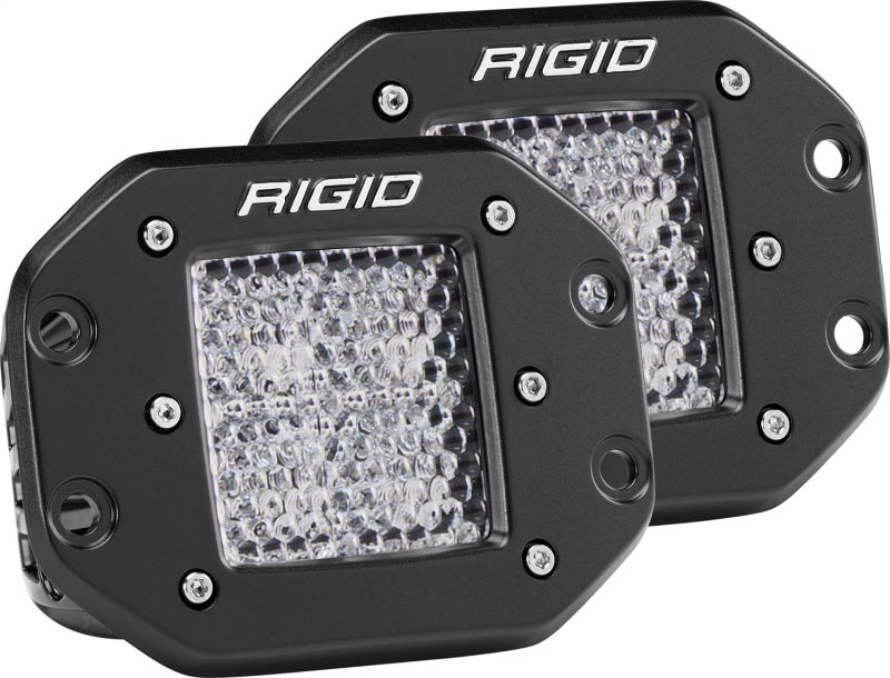 Rigid Industries Dually - Flush Mount - 60 Deg. Lens - Set of 2 Rigid Industries Light Bars & Cubes  AXOPROS