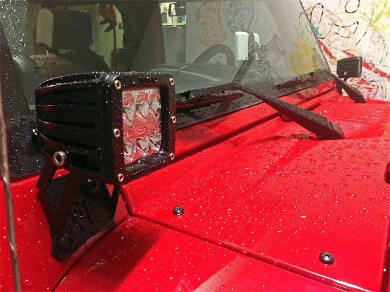 Rigid Industries Jeep JK - A-Pillar Mount Kit - Mounts set of Dually/D2 Rigid Industries Light Mounts  AXOPROS