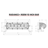 Rigid Industries Radiance+ 10in. RGBW Light Bar Rigid Industries Light Bars & Cubes  AXOPROS