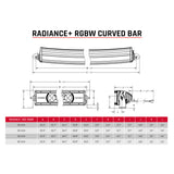 Rigid Industries Radiance+ Curved 40in. RGBW Light Bar Rigid Industries Light Bars & Cubes  AXOPROS