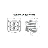 Rigid Industries Radiance+ Pod RGBW - Pair Rigid Industries Light Bars & Cubes  AXOPROS