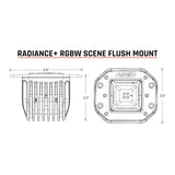 Rigid Industries Radiance+ Scene RGBW Flush Mount - Pair Rigid Industries Light Bars & Cubes  AXOPROS