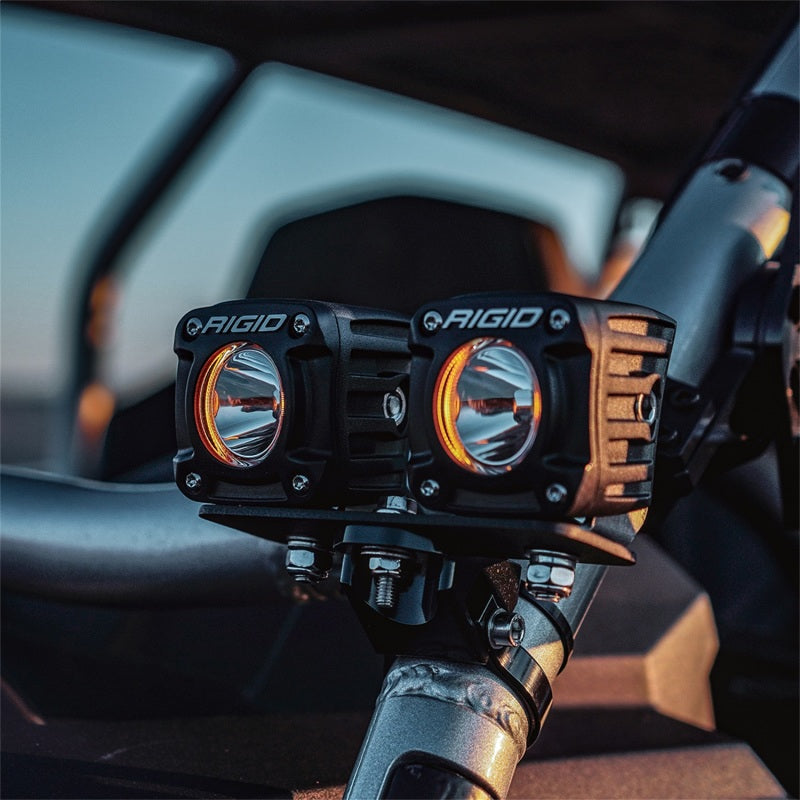 Rigid Industries Revolve Pod w/Amber Trim Ring - Pair Rigid Industries Light Bars & Cubes  AXOPROS