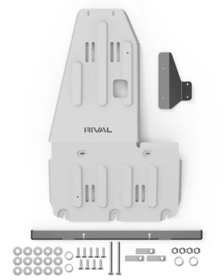 Rival Ineos Grenadier Aluminum Engine Transmission Catalytic Converter Skid Plate Rival 4x4 Skid Plates  AXOPROS