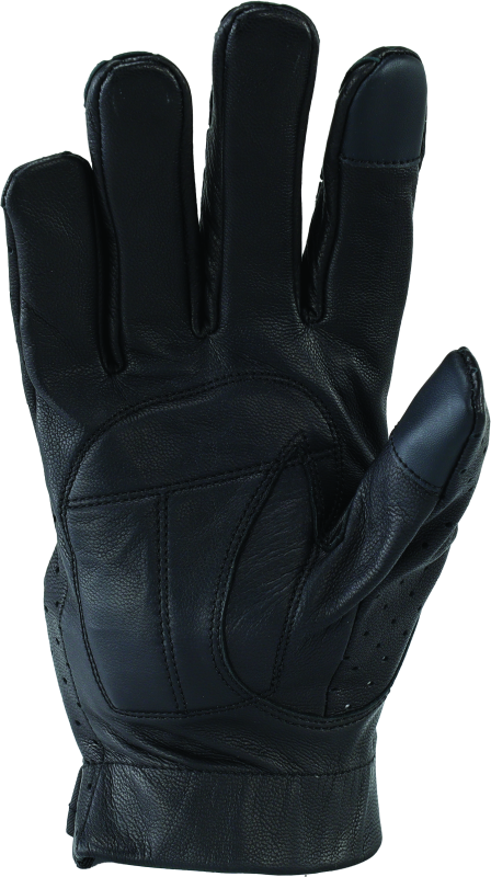 River Road Tucson Leather Perforated Gloves Black - Small River Road Gloves  AXOPROS