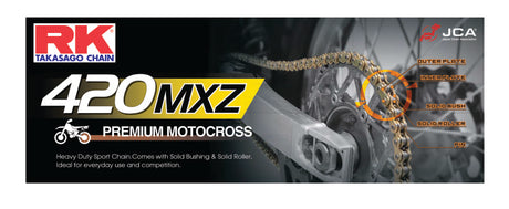 RK Chain 420MXZ-126 - Natural RK Chain Chains  AXOPROS