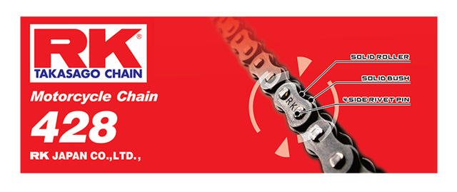 RK Chain 428-110 - Natural RK Chain Chains  AXOPROS