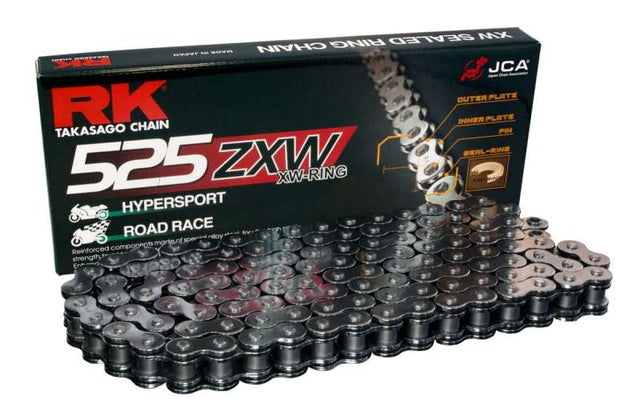RK Chain BL525ZXW-120L XW-Ring - Black Scale RK Chain Chains  AXOPROS