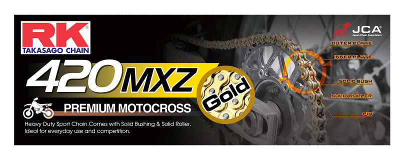 RK Chain GB420MXZ-120 - Gold RK Chain Chains  AXOPROS